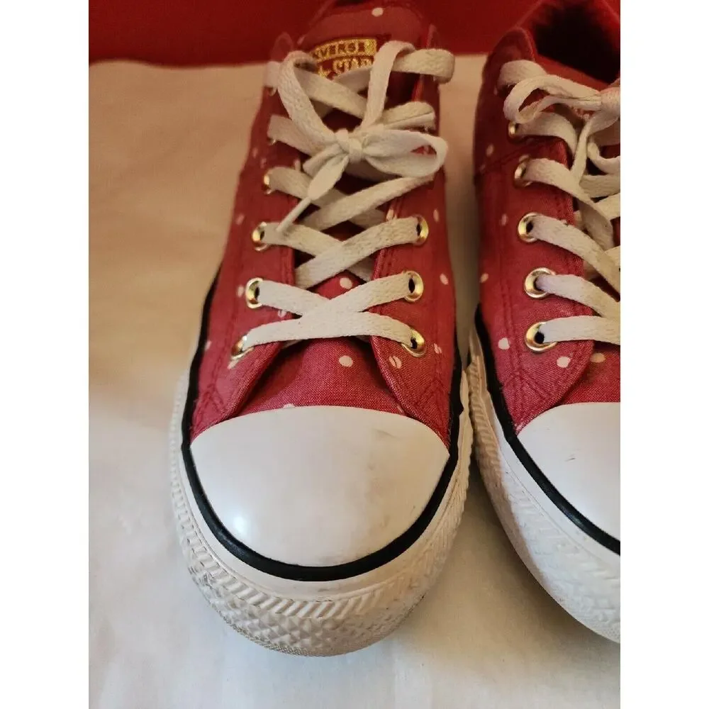 Converse Allstars Shoes Gym Red Gold White 560690C Womens 10 Fast Ship